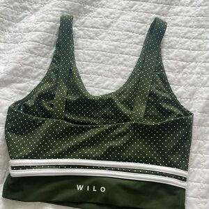 WILO Olive Polka Dot Tank Top